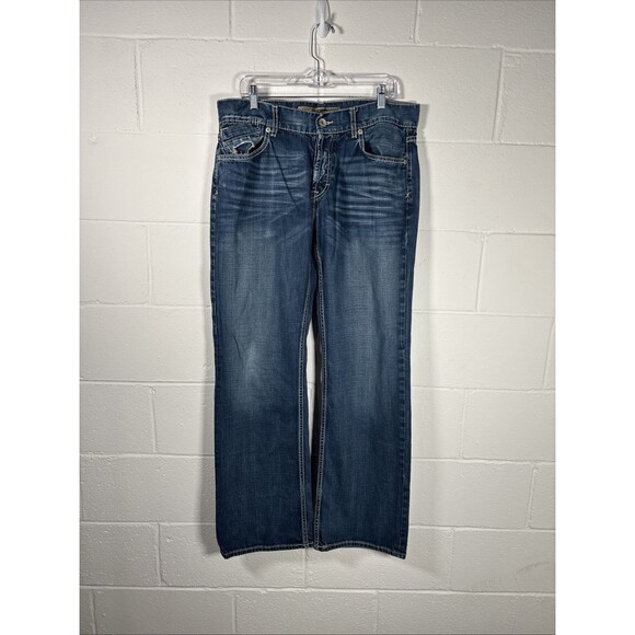Buckle Jeans Mens 36x33 BKE Justin Relaxed Fit Bootcut Button Fly - Picture 1 of 14